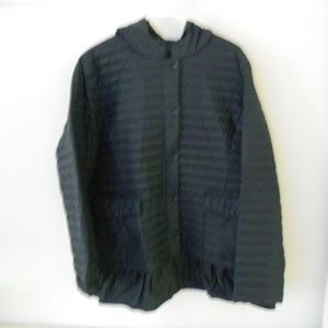 GUC J.Jill Down filled Peplum Navy Blue Coat XL